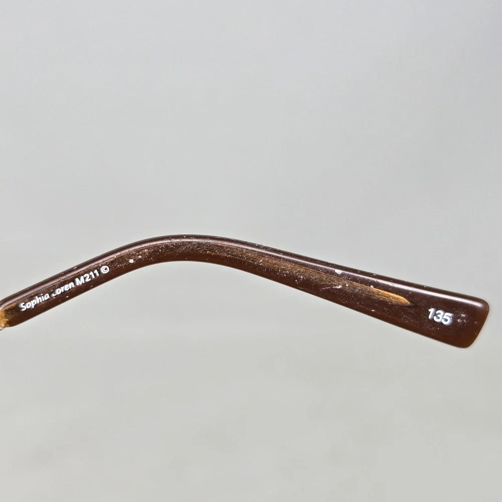 Sophia Loren M211 Zyloware Eyeglasses Frames Gold Brown Filigree 55-17-135